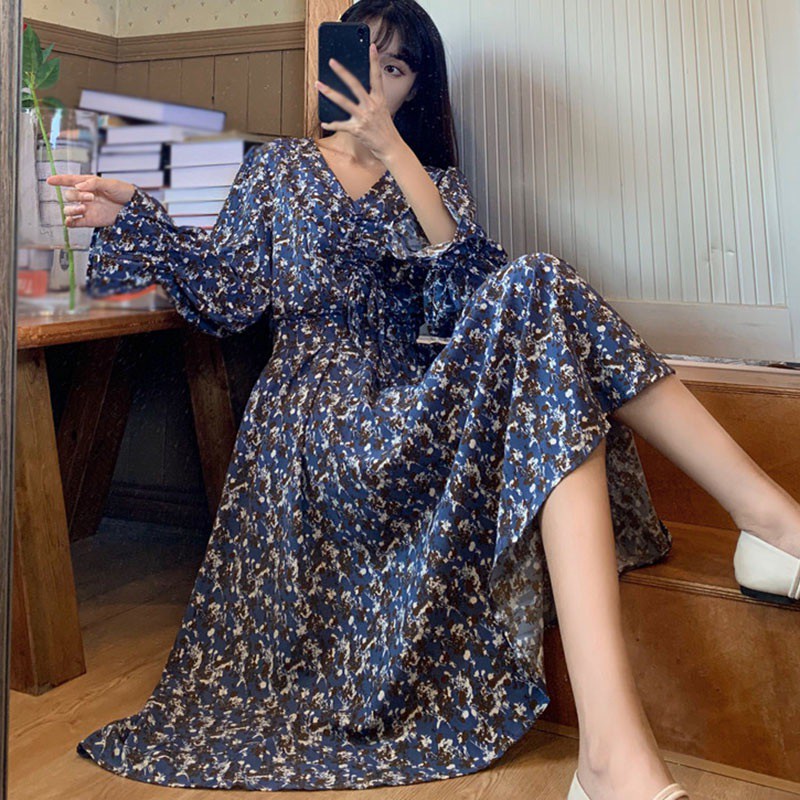 Đầm Hoa Tay Loe Thời Trang Dành Cho Nữ