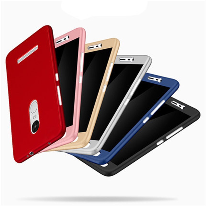 Ốp lưng full cover kèm kính cường lực cho Xiaomi Redmi Note 3