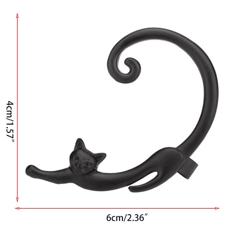 Bông Tai Đeo Vành Tai Không Xỏ Hình Mèo Dành Cho Nữ