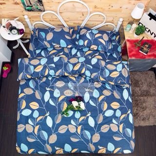 Bộ chăn ga gối trơn cotton poly