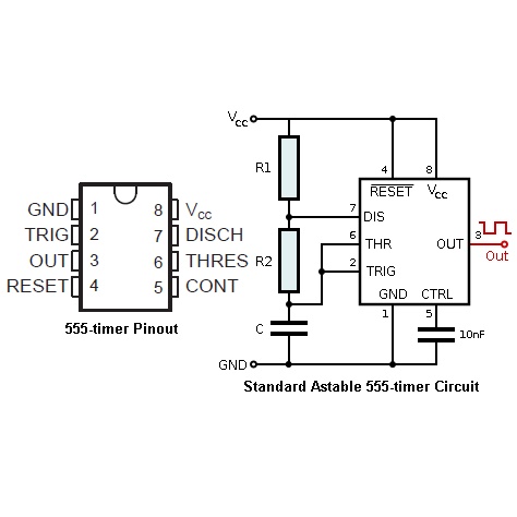 Combo 4 cái - IC Tạo Xung - Tạo Dao Động -  NE555 DIP-8 SOP-8