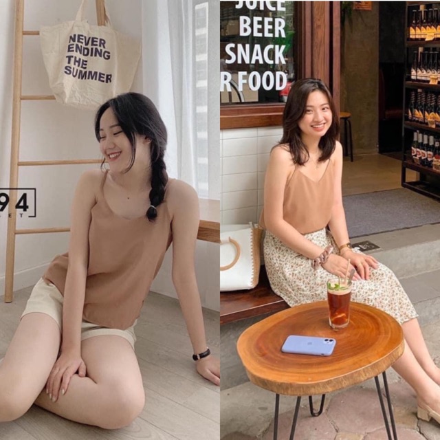 BÁN SỈ ÁO 2 DÂY LỤA CỔ TIM