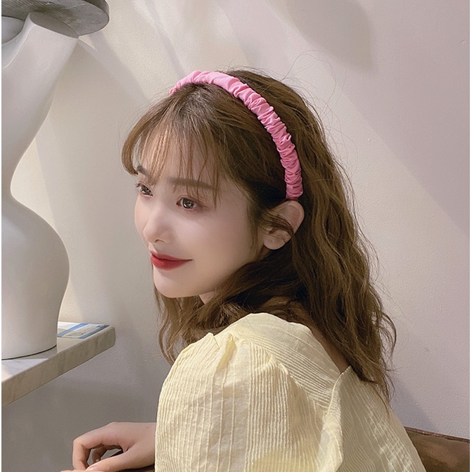 Cài Tóc Vải Satin Phong Cách Hàn Quốc Thời Trang Dễ Thương Ngọt Ngào Cho Nữ
