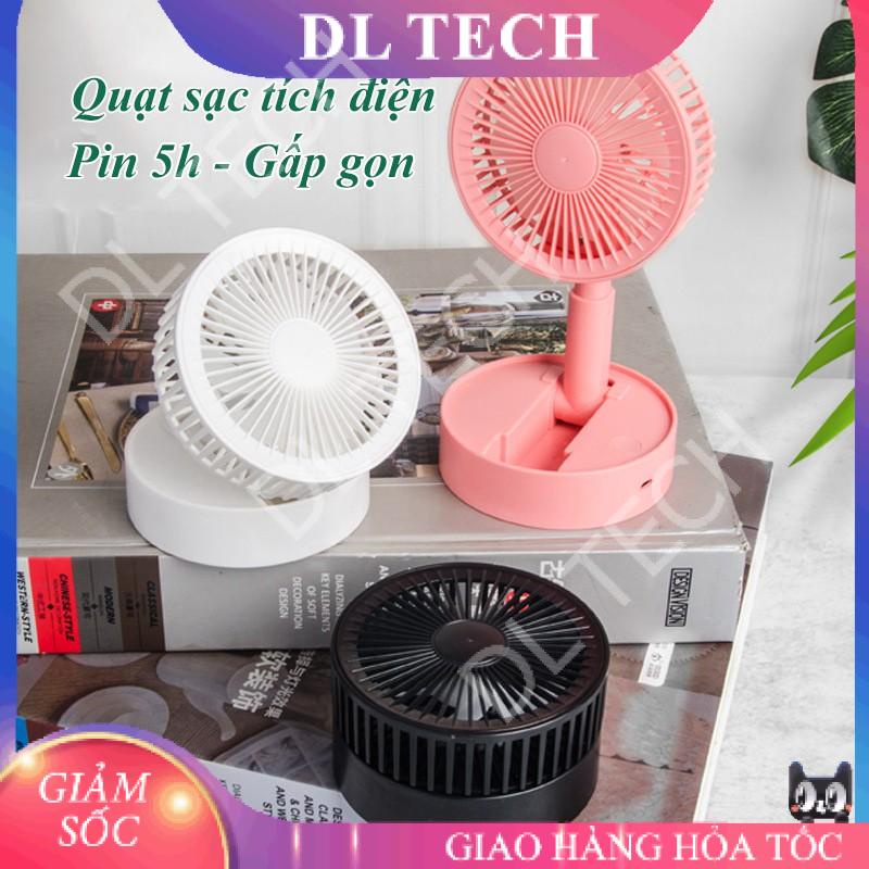 Quạt sạc tích điện mini gấp gọn A9 mini cầm tay để bàn siêu mát pin dùng lâu DL TECH