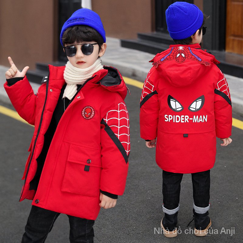 Boy Down Cotton Clothes Autumn And Winter Boy Children's Kids Winter Coat Spiderman Jacket