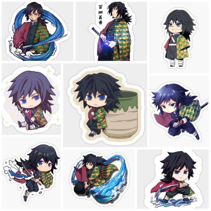10-50 hình dán Stickers Tomioka Giyuu  decal