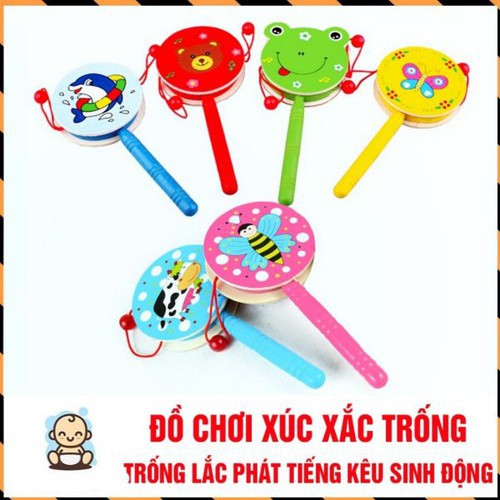 [LIKADO]Trống xúc xắc cho bé phát triển khả năng cầm nắm đồ vật(SP001918)