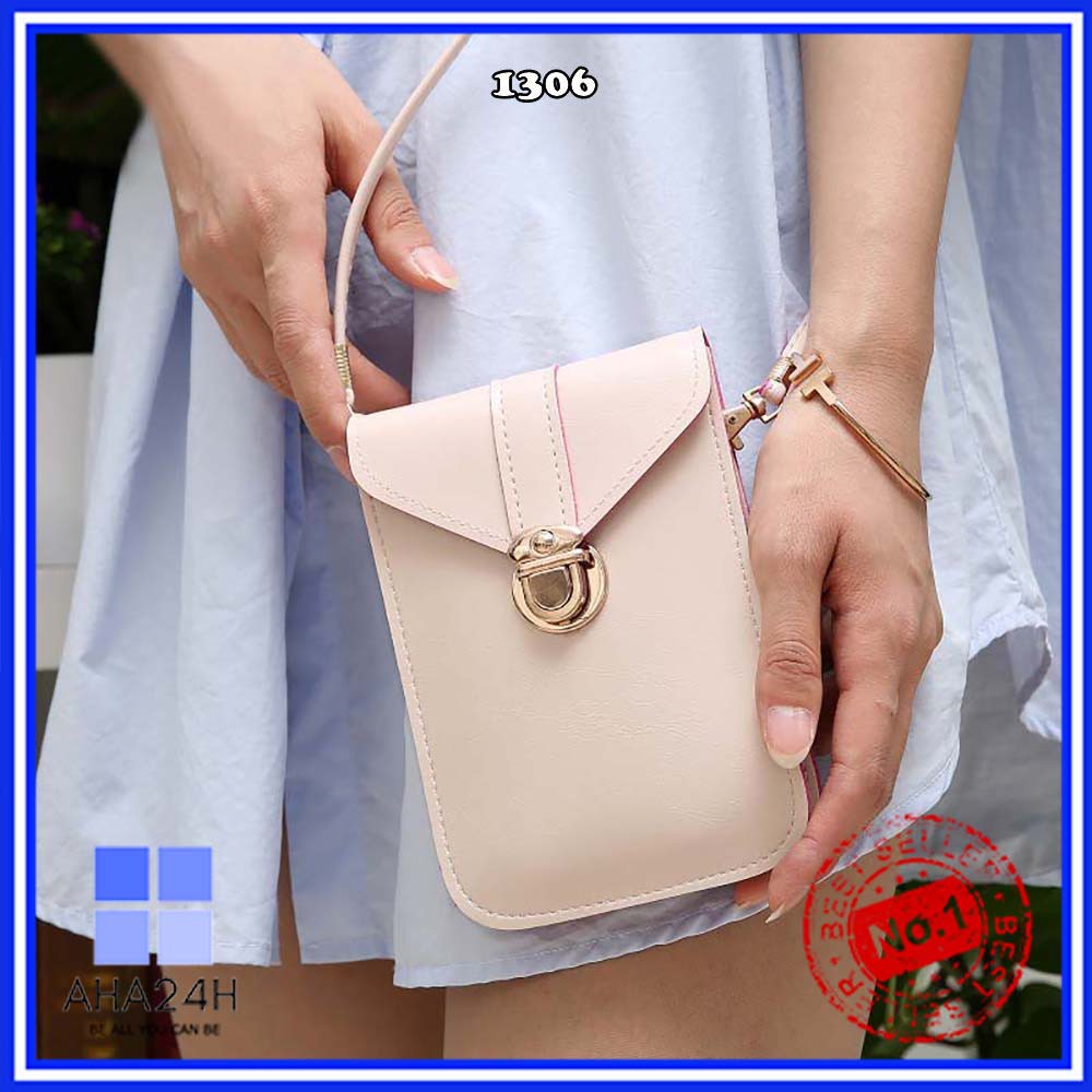 Túi đeo chéo hàn quốc⚡FREESHIP⚡túi mini da PU khóa cài form thuôn xinh xắn AH1306 | WebRaoVat - webraovat.net.vn