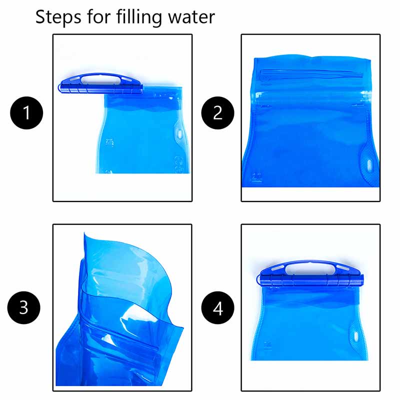High Quality 1L 1.5L 2L 3L Bicycle Cycling Camping Hiking Outdoor Sports Mouth Water Bladder Bag Pack Backpack Bag Hydration Blue