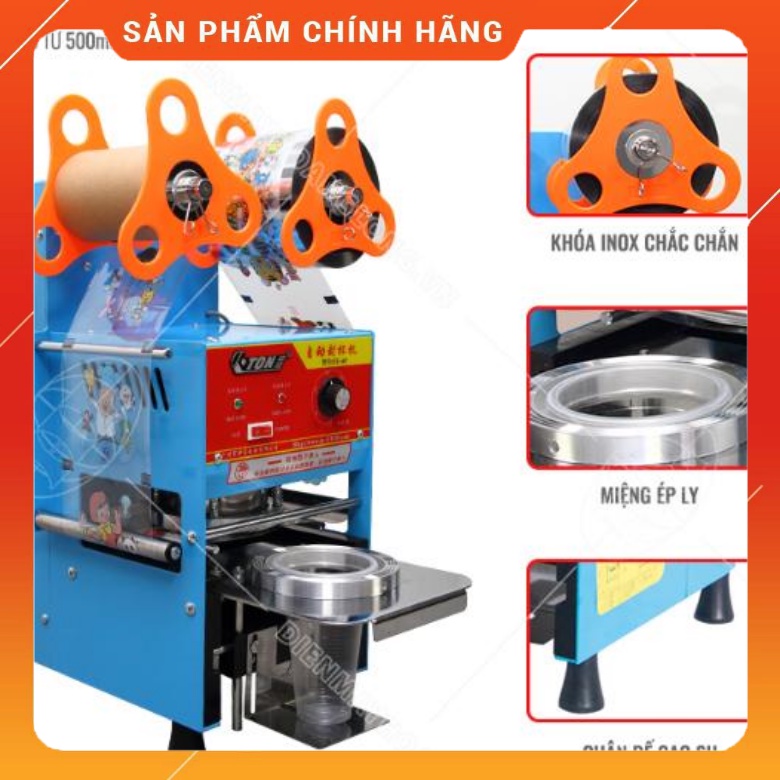 Máy ép ly tự động ET-A1, Hàng Chính Hãng ETON Bảo Hành 12 Tháng, Máy ép ly trà sữa, Máy Dập Cốc Tiện Lợi