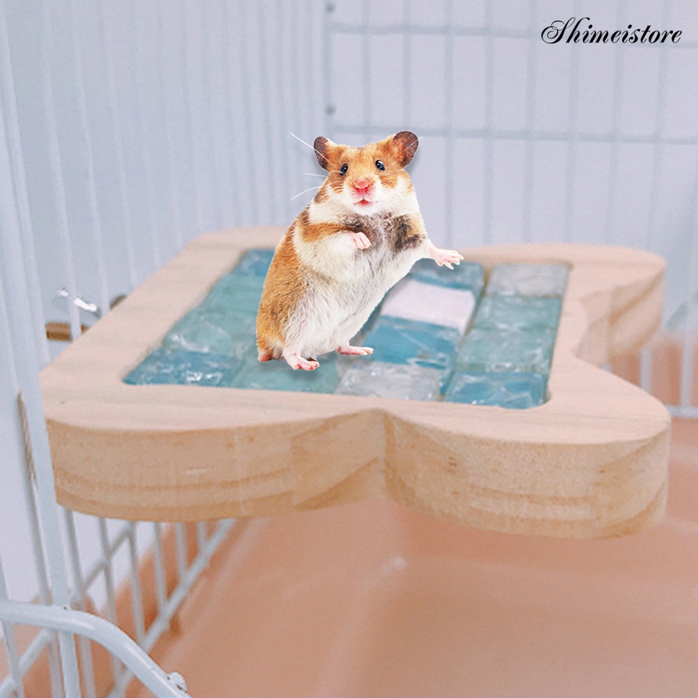 Chuồng nuôi chuột hamster Shimei làm từ gỗ đi kèm hạt pha lê trang trí độc đáo