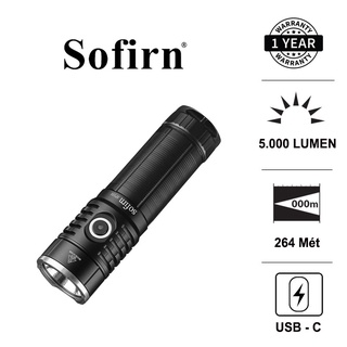 Đèn pin siêu sáng SOFIRN SP33S độ sáng 5000 lumen xa 264m LED CREE XHP70.2 pin sạc 26650 sạc Type-C