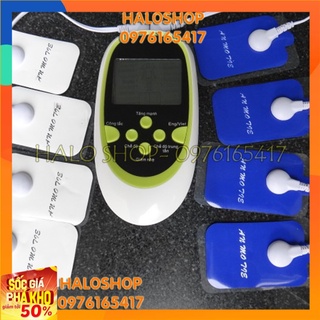 Máy massage xung điện 8 miếng dán đầu ra kép đa năng