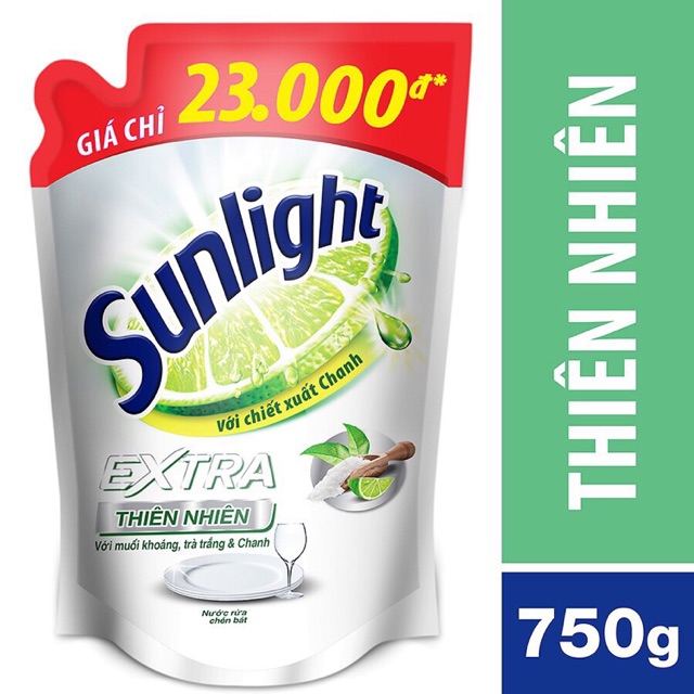 Túi nước rửa chén Sunlight Thiên Nhiên 750g