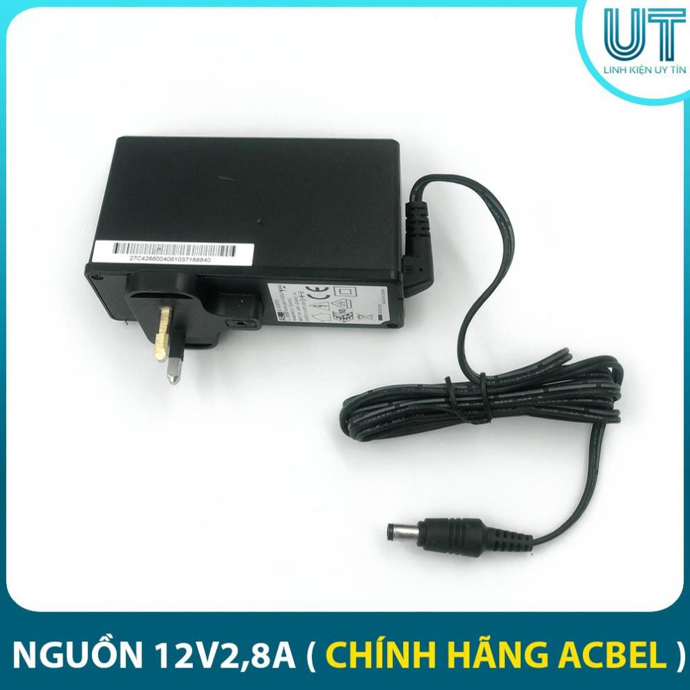 Nguồn Adapter 12V2.8A 5.5x2.1(2.5) Hãng AcBel ADJG2, Nguồn 12V Acbel