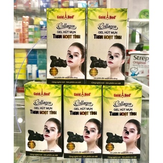 Gel hút mụn than hoạt tính Gold bee Collagen lọ 60g - Hàng chính hãng