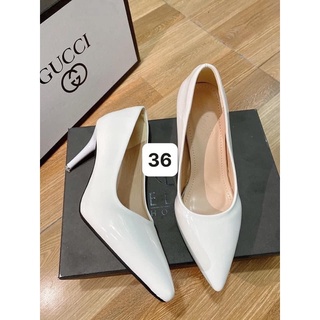 Giày cao gót mũi nhọn quai kiểu gót vuông 5cm a9