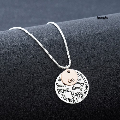 vòng cổ Tình Bạn Mặt Tròn Khắc Chữ Độc Đáo