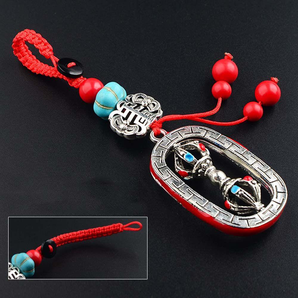 MXGOODS Móc Khóa Hình Bánh Xe Cầu Nguyện Phong Cách Vintage