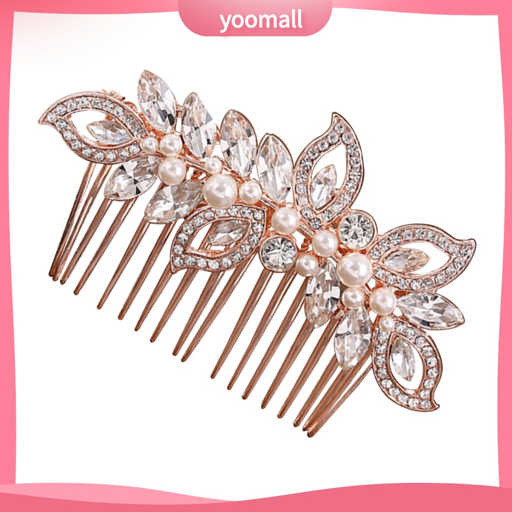 Yomall♡ Trâm Cài Tóc Đính Ngọc Trai Giả Thanh Lịch Cho Cô Dâu