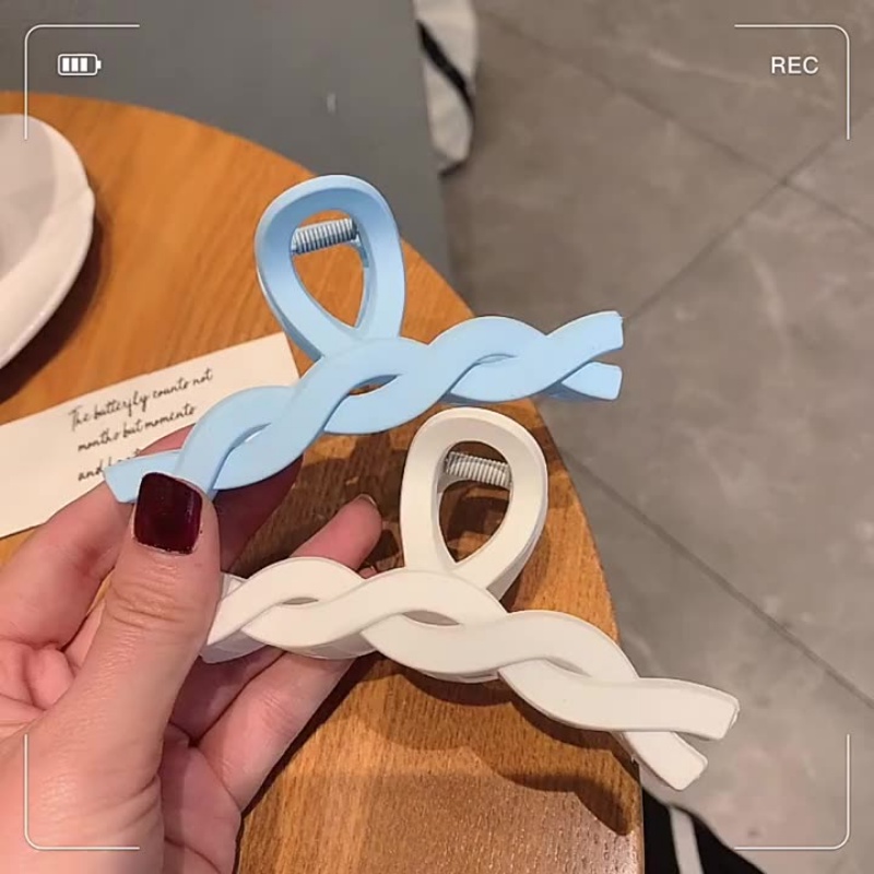 Kẹp Tóc Dạng Xoắn Bằng Acrylic Màu Macaron Thời Trang Hàn Quốc