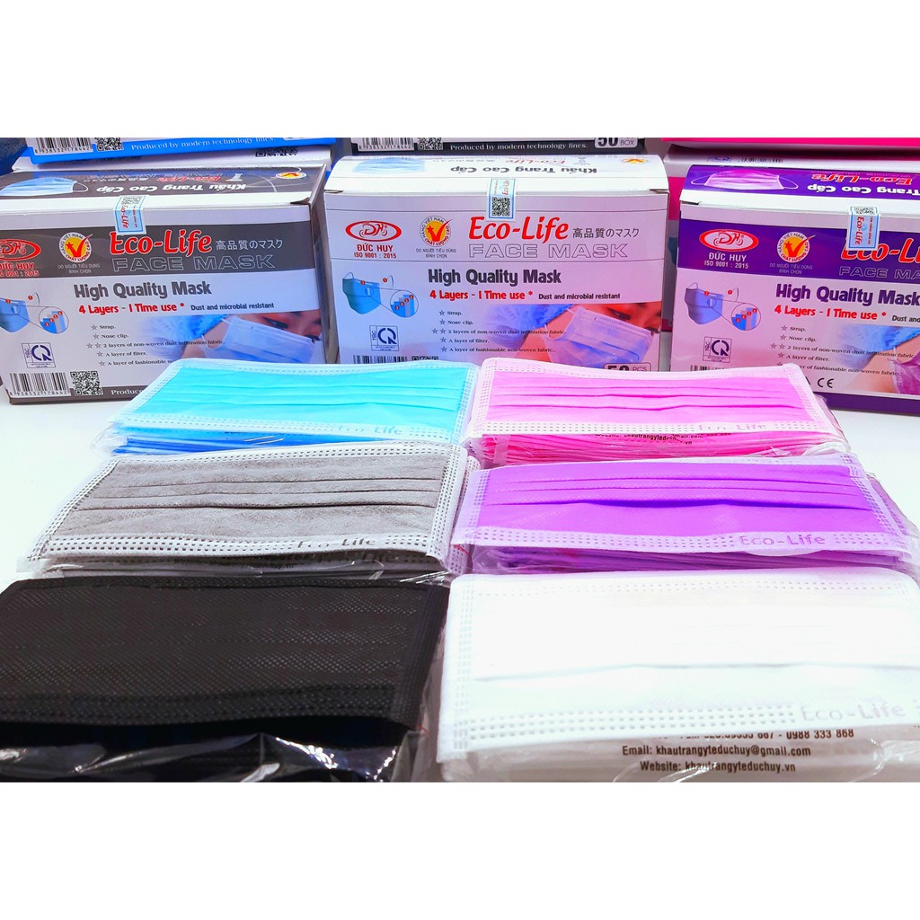 Hộp 50 cái khẩu trang y tế cao cấp 4 lớp Joko & Eco - life - Hàng có sẵn | BigBuy360 - bigbuy360.vn