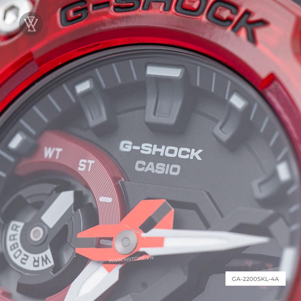 Đồng Hồ Điện Tử Nam Casio G-Shock WATCHSTORE GA-2200SKL-4ADR Thiết Kế Mặt Kính Khoáng 47mm, Vỏ Và Dây Nhựa Bền Bỉ