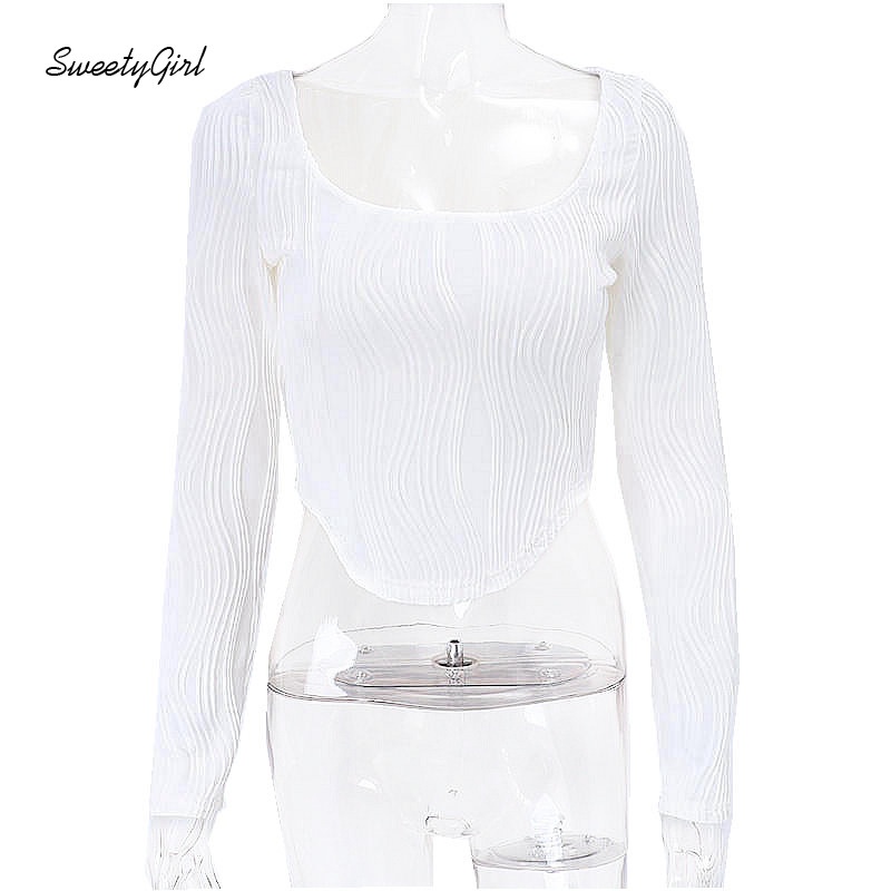 Áo Thun Dệt Kim Tay Dài Cổ Tròn Dáng Ôm Màu Trơn Thời Trang 2022 Dành Cho Nữ