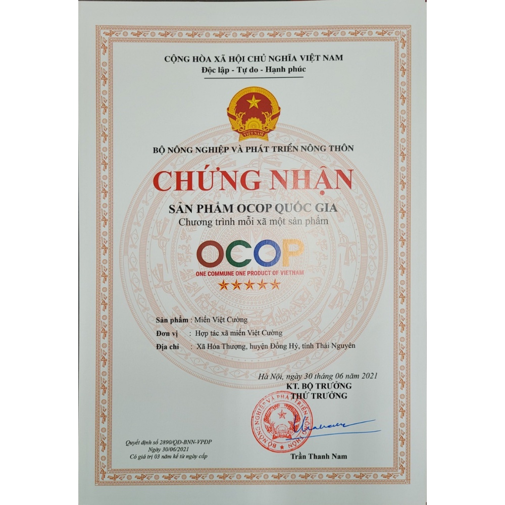 Miến Dong Việt Cường tiêu chuẩn ocop 5 sao gói 200g - 500g - 1kg