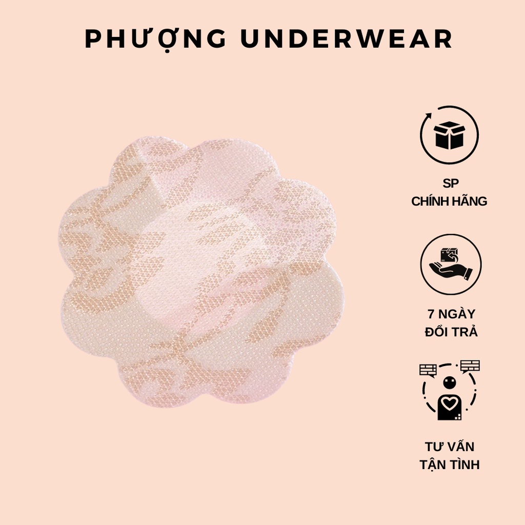 Miếng dán ngực giấy hình bông ren siêu dính loại 1