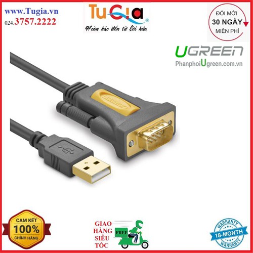 Cáp USB to Com dài 1,5m Ugreen 20211 - Hàng chính hãng
