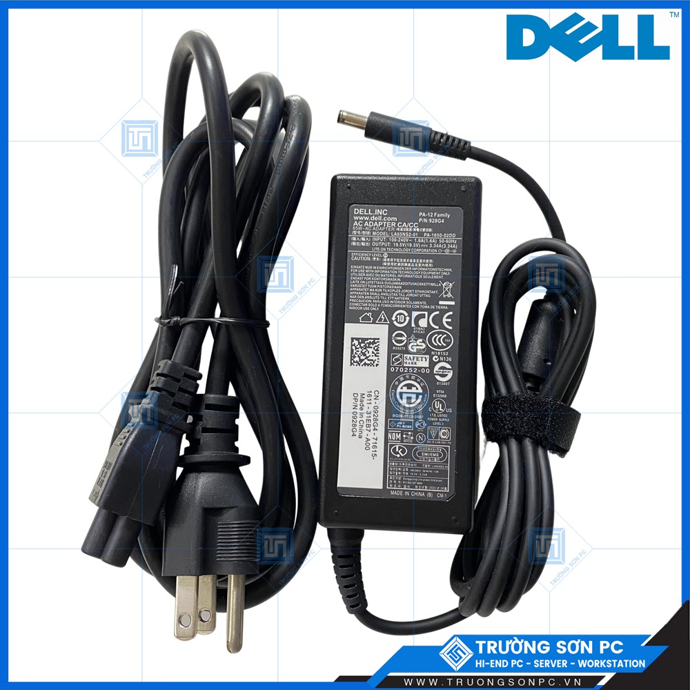 Sạc LAPTOP DELL Chân Kim Nhỏ ZIN 19.5V – 3.34A 65W | Adapter Dell 5568 3558 3458 3559