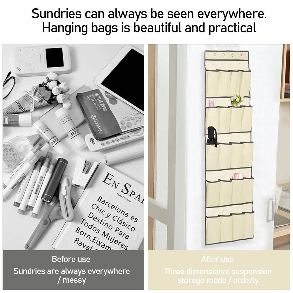 YNATURAL 20 Pocket Durable Shoe Organiser Tidy Storage Pouch Hanging Bag Rack Space Saver Clothes Underwear Socks Home Over Door Hanger/Multicolor