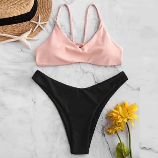 Bikini màu trơn thiết kế quyến rũ cho nữ