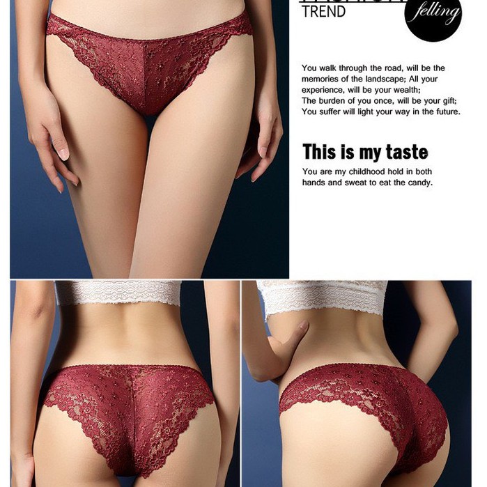 Quần Lót Nữ ❤️FREESHIP❤️ Quần Lót Ren Sexy Hoa mềm mại không đường may sexy gợi cảm mẫu 3004