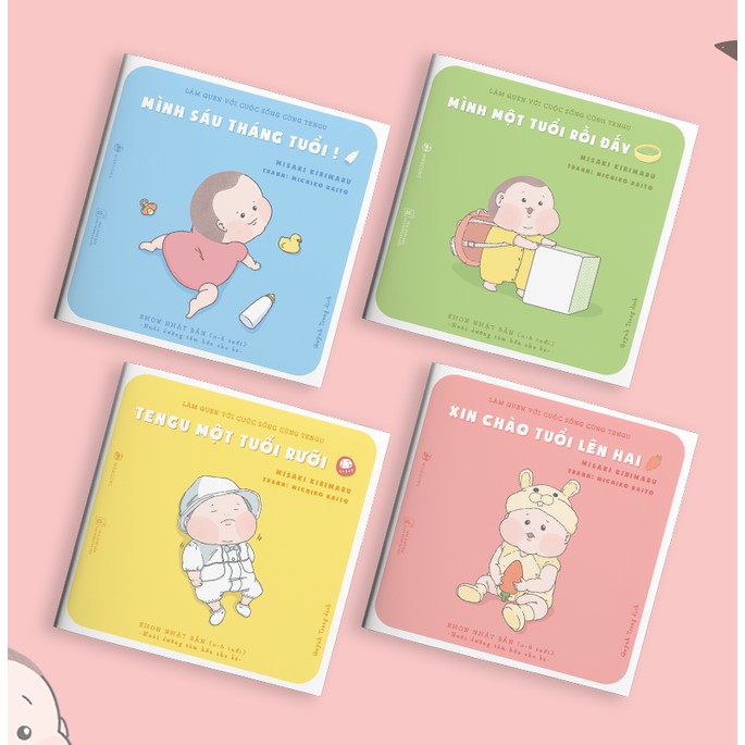 Sách - Làm Quen Với Cuộc Sống Cùng Tengu - Combo 4 Cuốn Ehon Nhật Bản Cho Bé 0-6 Tuổi