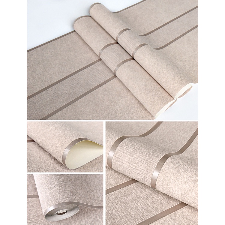 Giấy Dán Tường Họa Tiết Kẻ Sọc 3D Trang Trí Phòng Khách Phòng Ngủ