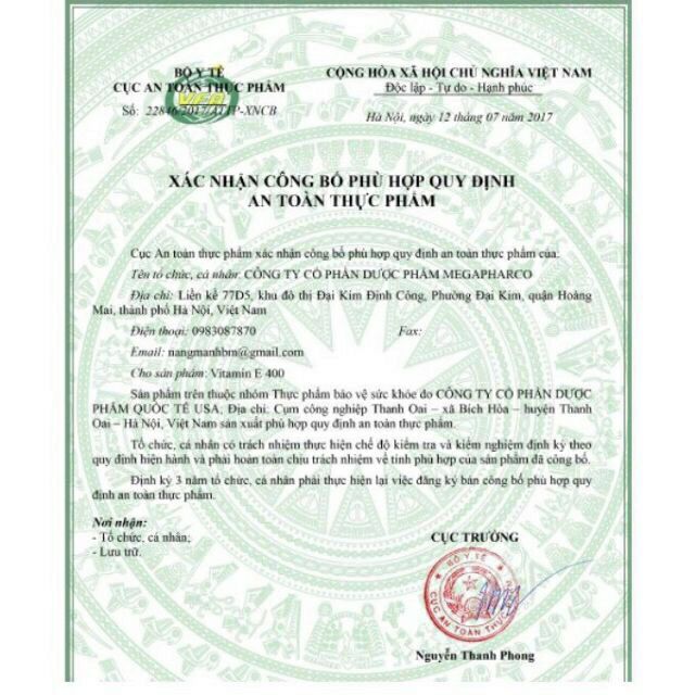 Vitamin E nha đam 400IU | Thế Giới Skin Care