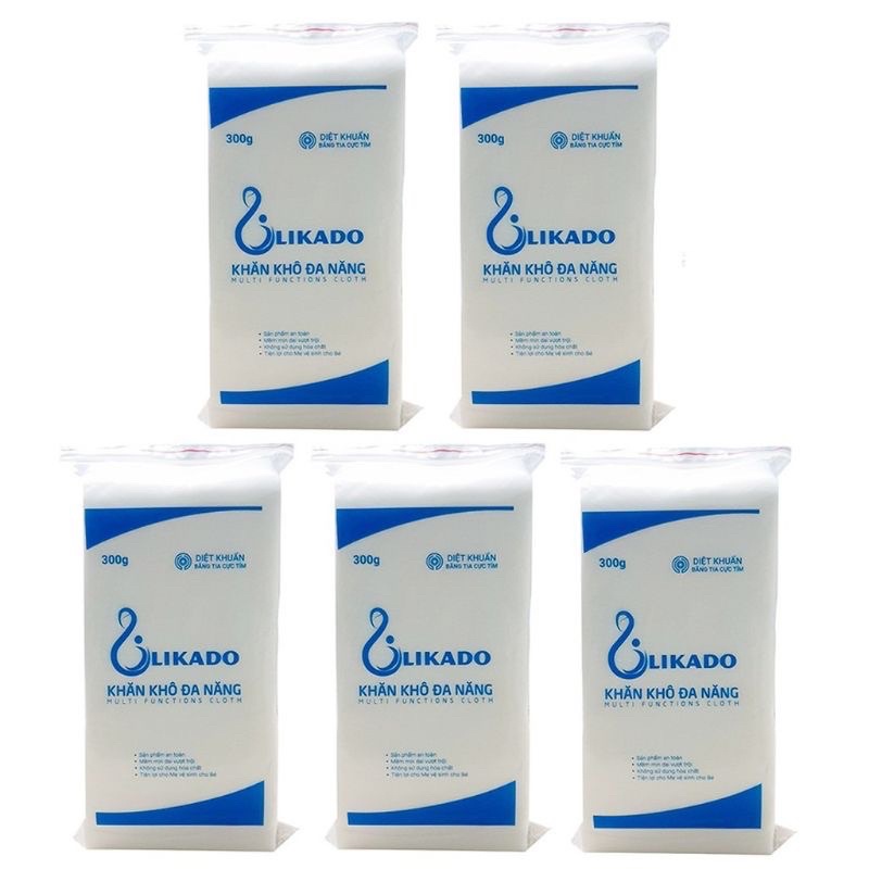 Khăn vải khô đa năng cho mẹ và bé Likado 300gr siêu mềm an toàn