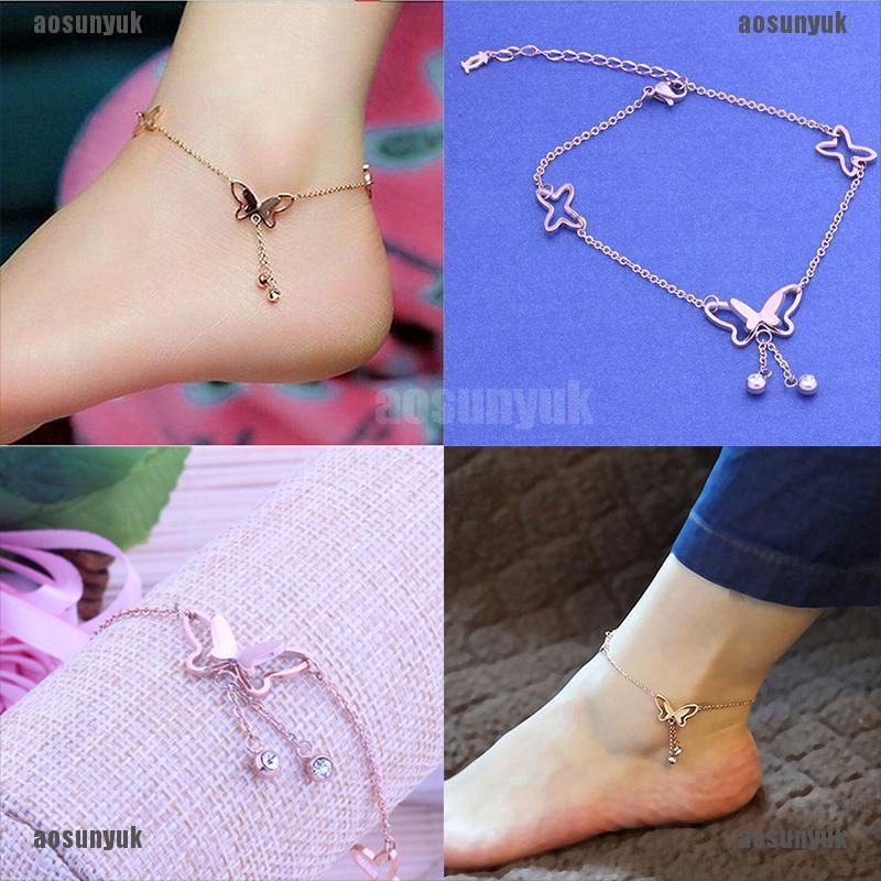 BUTTERFLY Lắc Chân Kim Loại Hình Bướm Xinh Xắn Cho Nữ | BigBuy360 - bigbuy360.vn