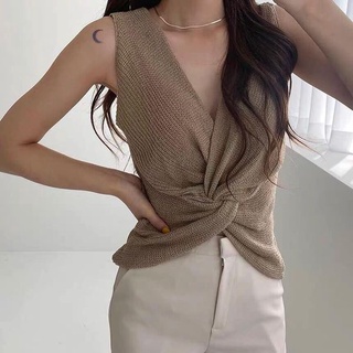Áo xoắn eo croptop