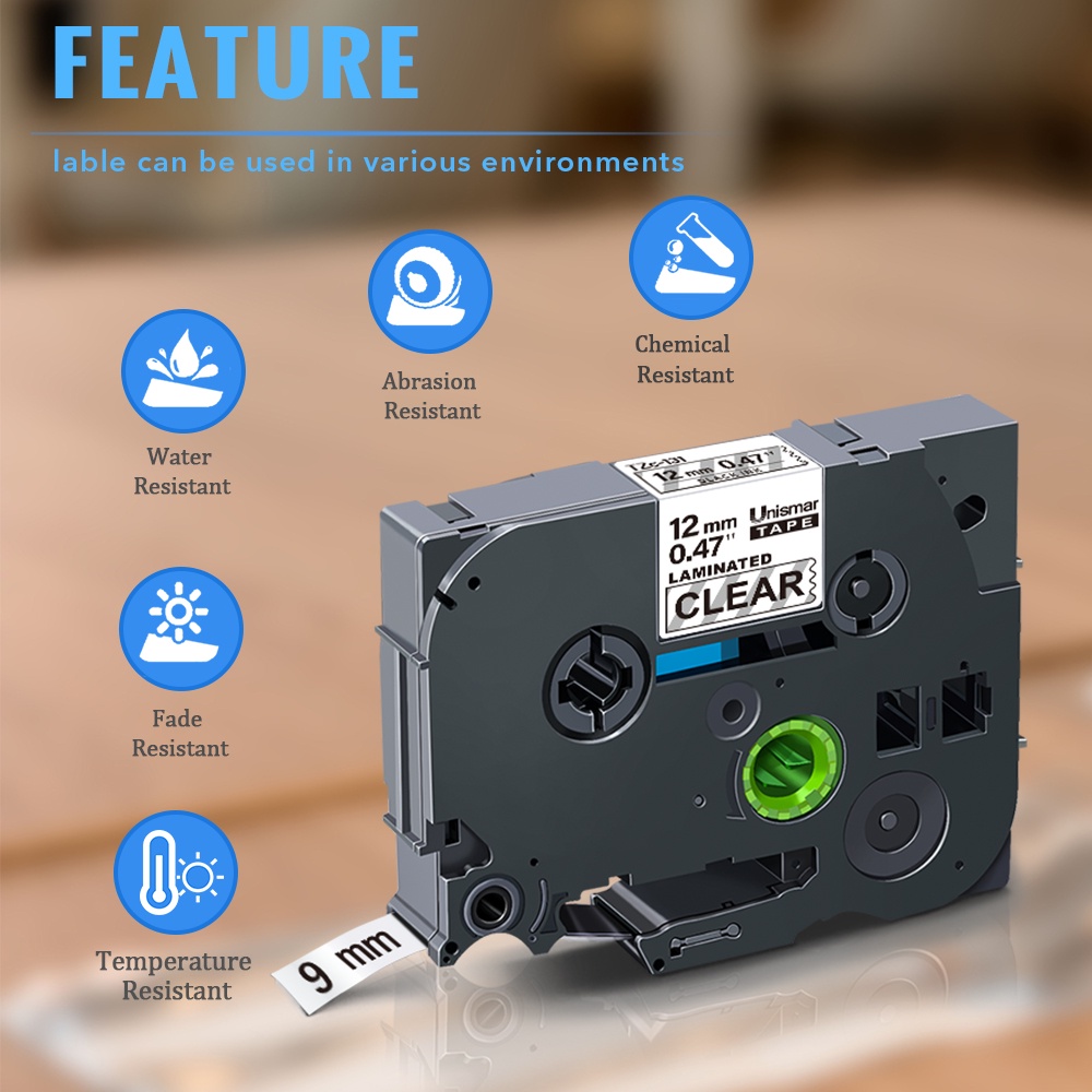 Băng Dính ID Linh Hoạt 6-24mm Tương Thích Với Máy In PT-H107B PT-D450 PT-D600 Brother PT-H110 PT-H107B PT-D450 PT-D600