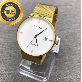 Đồng hồ nam halei dây lụa sang trọng