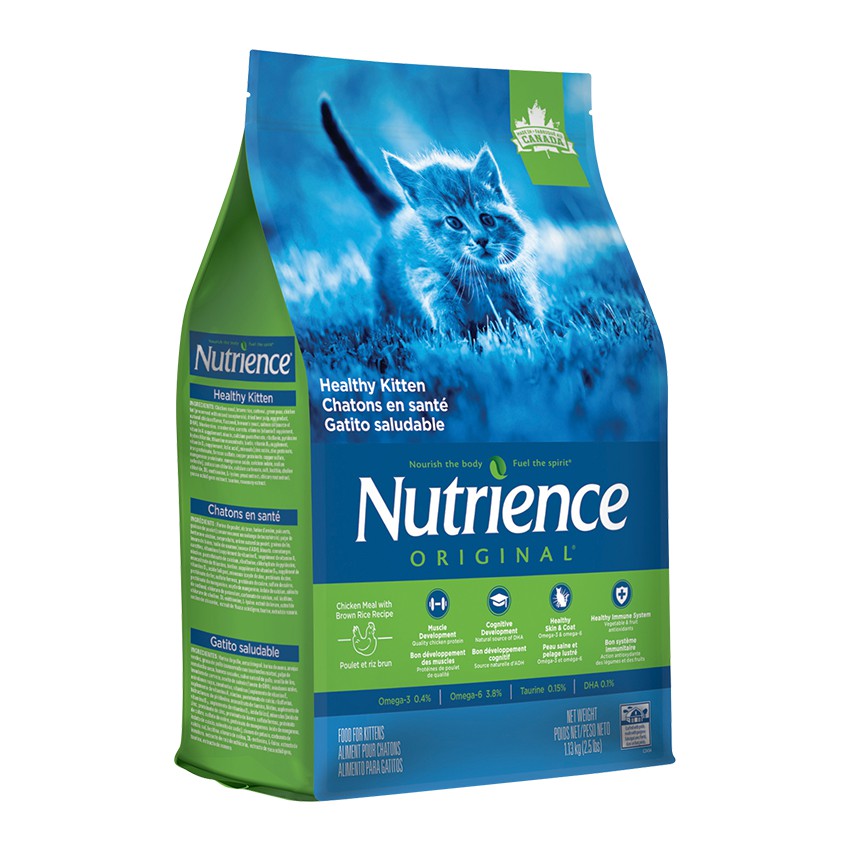 [Nhập Khẩu Canada] Thức Ăn Cho Mèo 2 Tháng Tuổi Nutrience Original Bao 2,5kg - Thịt Gà, Rau Củ Và Trái Cây Tự Nhiên