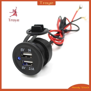 Đầu sạc 2 cổng USB 12V chất lượng cao dành cho xe hơi/xe máy