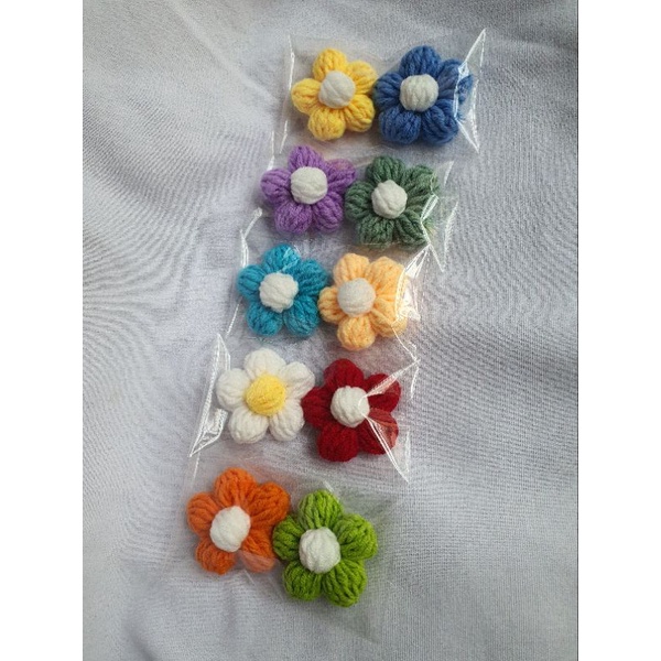 Combo bông len milk theo yêu cầu, combo flower crochet order