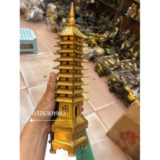 Tháp văn xương 9 tầng bằng đồng cao30cm cầu đỗ đạt