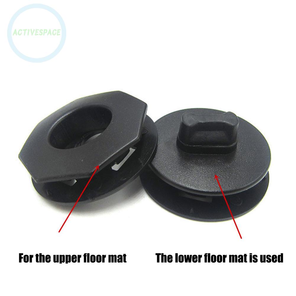 Clips Floor Grips Holders Mat Parts Plastic Replacement Universal 2 Set