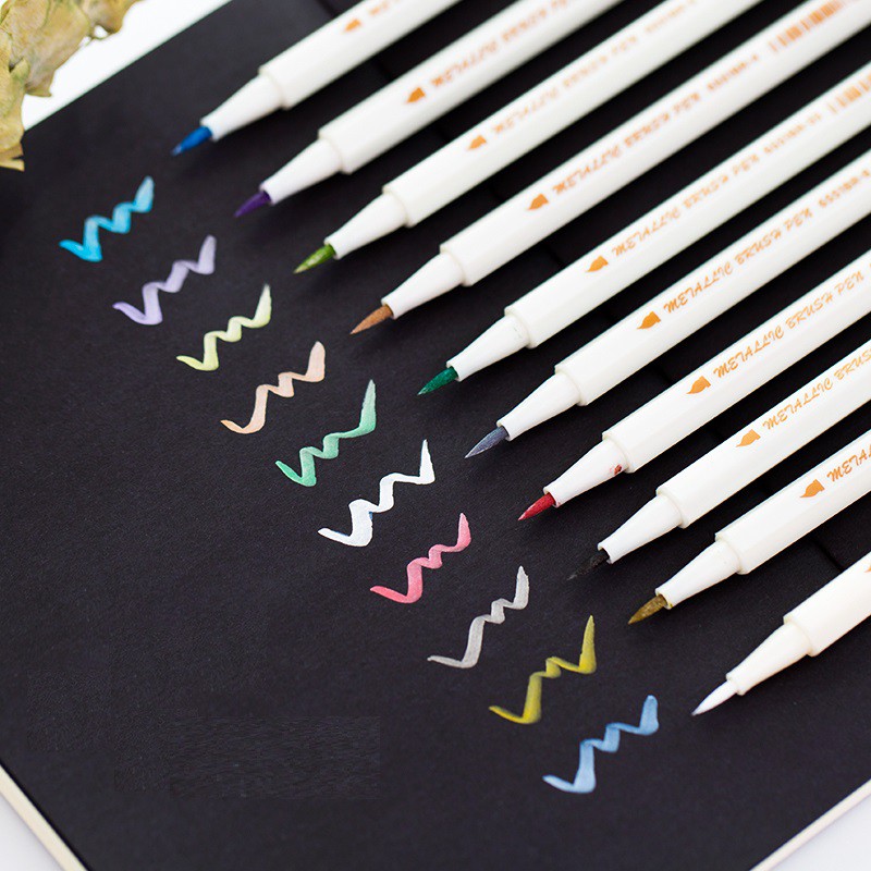 1 Bút Lông Viết Thư Pháp / Vẽ Tranh Màu Sắc Khác Nhau Với 10 Màu Khác Nhau A6965