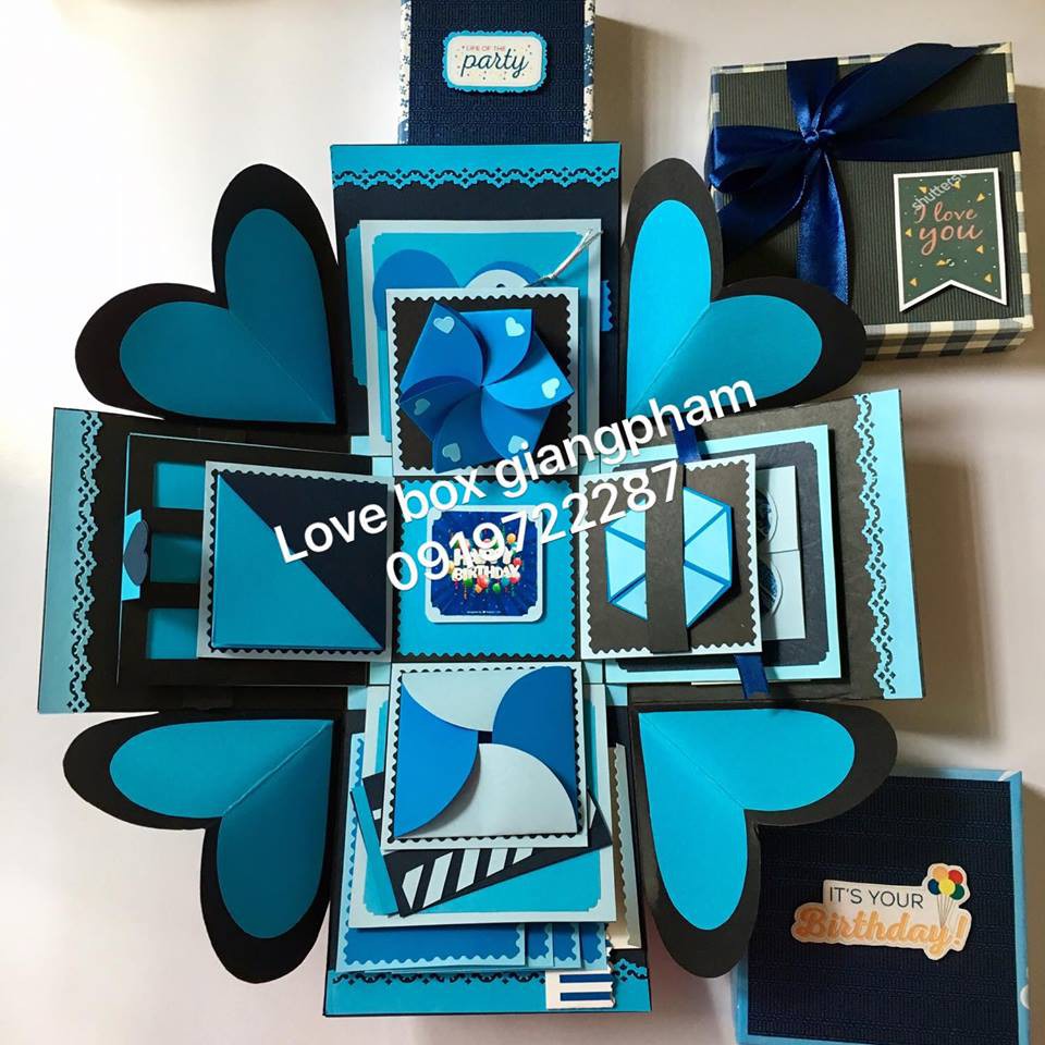 Hộp lovebox xanh